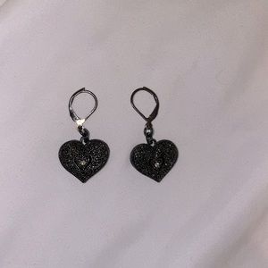 Black Heart Earrings